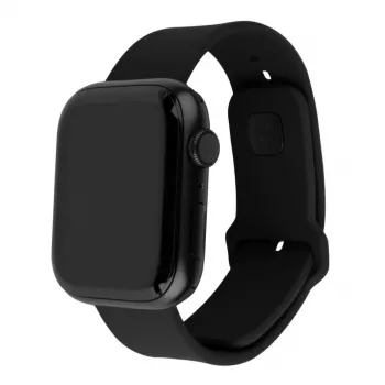 Silicinio dirželio rinkinys FIXED FIXSST2-434-BK, skirtas Apple Watch 42/44/45mm – juodas, fiksuoto sportinio dizaino