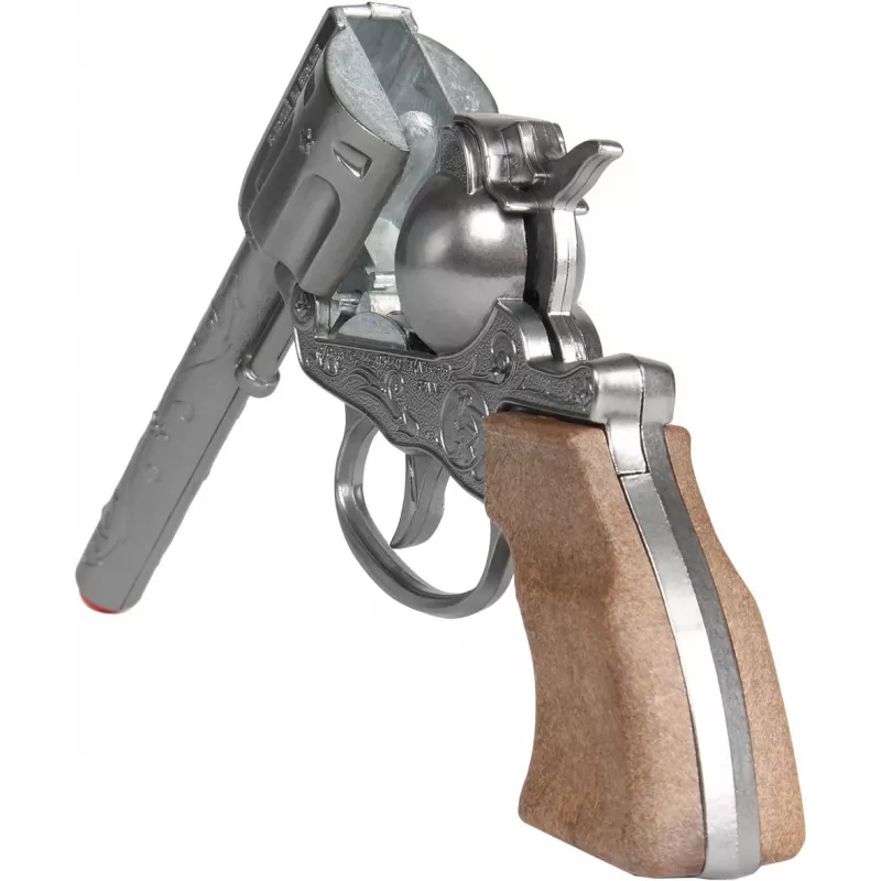 Žaislinis metalinis kaubojiškas revolveris Gonher 8 šūvių modelis 239842
