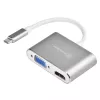 Išorinis vaizdo adapteris SILVERSTONE EP16 USB-C 3.1 su HDMI ir VGA išvestimis