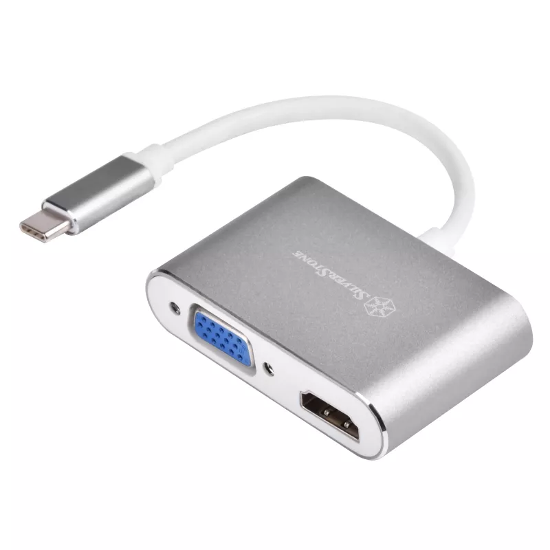 Išorinis vaizdo adapteris SILVERSTONE EP16 USB-C 3.1 su HDMI ir VGA išvestimis