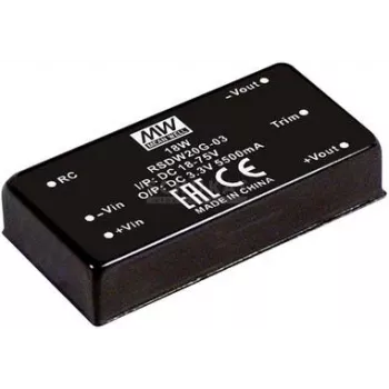 Maitinimo keitiklis Mean Well RSDW20G-05 20 W, įėjimas 18–75 V, išėjimas 5 V, RoHS