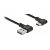 USB kabelis DeLOCK EASY-USB 2.0 Type-A vyriškas į Type-C vyrišką 0,5 m juodas