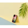 Apsauginis dėklas iKins Apple iPhone 12 mini — vandens gėlių raštas, juodas