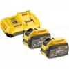 DeWALT DCB118Y2T-QW akumuliatorių įkroviklis su dviem 12 Ah Ličio jonų baterijomis