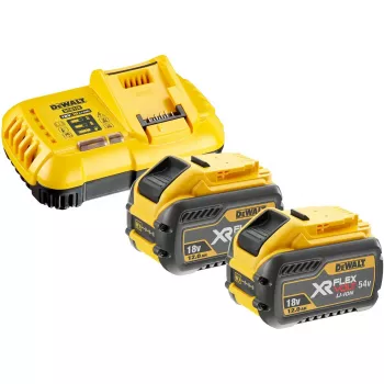 DeWALT DCB118Y2T-QW akumuliatorių įkroviklis su dviem 12 Ah Ličio jonų baterijomis