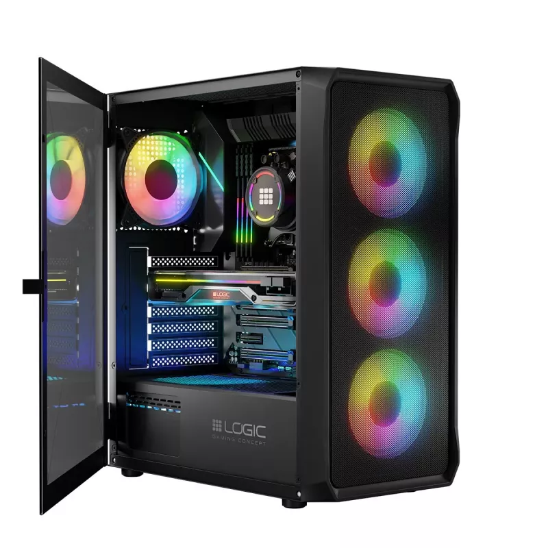 Korpusas Logic Concept Portos ARGB ATX juodas