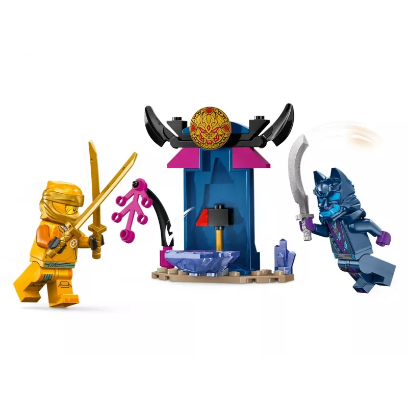 LEGO NINJAGO Arino kovinis mechas – veiksmo figūrėlė ninja žaislas nuo 4 metų berniukams, mergaitėms ir vaikams, Dragons Rising rinkinys su Arino minifigūrėle ir Mini Kata