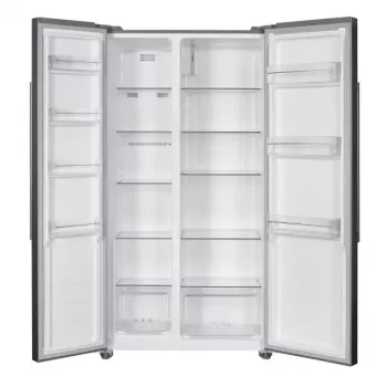 Šaldytuvas šalia šaldiklio MPM MPM-427-SBS-05/NL — 472 L, No Frost, Inverter, LED ekranas, Baltas, 900×1770×590 mm