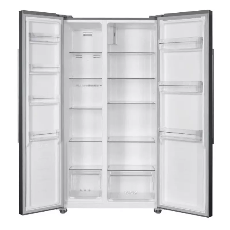 Šaldytuvas šalia šaldiklio MPM MPM-427-SBS-05/NL — 472 L, No Frost, Inverter, LED ekranas, Baltas, 900×1770×590 mm