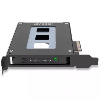 ICY Dock ToughArmor MB111VP-B – Mobilus diskų rack'as M.2 / M.3 SSD – 2,5 colio (6,4 cm) – NVMe – PCIe 4.0 x4 – Juodas (MB111VP-B)