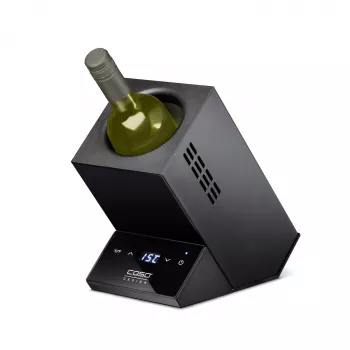 Caso 00614 Countertop vyno aušintuvas, juodas, 1 butelis