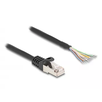 DeLOCK RJ50 kištukas į atvirus laidų galus S/FTP 0,25 m juodas