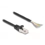 DeLOCK RJ50 kištukas į atvirus laidų galus S/FTP 0,25 m juodas