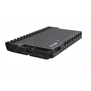 Laidinis maršrutizatorius MikroTik RB5009UG+S+IN — 1x RJ-45, 7x Gigabit varis, 1x SFP+, PoE, DC, 2.5GbE sąsaja, juodas