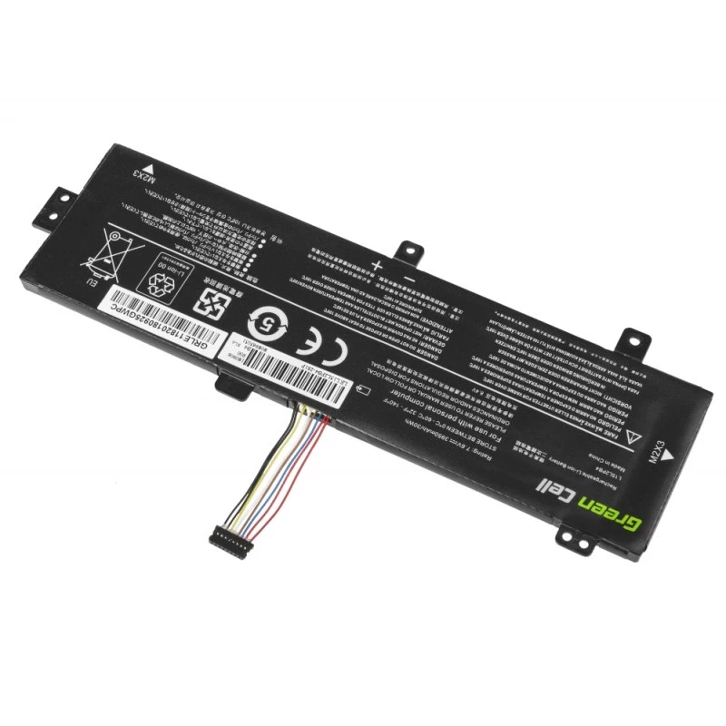 Baterija Green Cell LE118, skirta Lenovo Ideapad 310-15 (7,6 V, 3500 mAh, 4 elementai, LiPo, juoda)