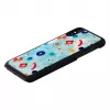 iKins apsauginis dėklas iPhone XS / XS Max juodas uolienų dizainas, apsauginis galinis dangtelis