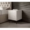 Naktinis staliukų rinkinys Cama Meble HOLE – 2 vnt., 44×40,5×53,5 cm, baltas matinis, MDF/medžio drožlių plokštė, 16 mm rėmas