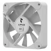 Ventiliatorius APNX FP1-Q 120 PWM ARGB-WT 120mm, PWM valdymas, ARGB apšvietimas, baltas rėmas