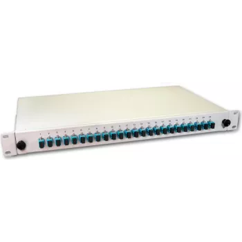 Lightwin LWL Splice Box, 24 Skaidulų, 24x SC Daugiamodis, 50/125µm OM3 Pigtail Splice Box (SPBOX 24G50 OM3 SC)