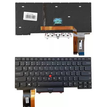Lenovo KB315598 klaviatūra, skirta ThinkPad E14, JAV išdėstymas, su apšvietimu ir TrackPoint