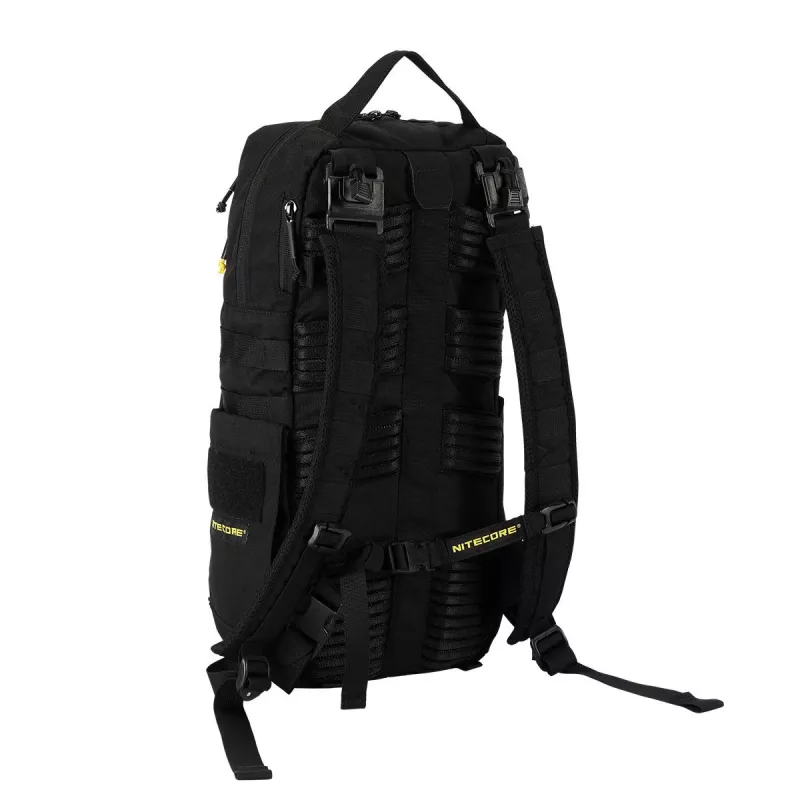 Kelioninė kuprinė Nitecore BP18 – juoda nailono/poliesterio, 240×160×470 mm
