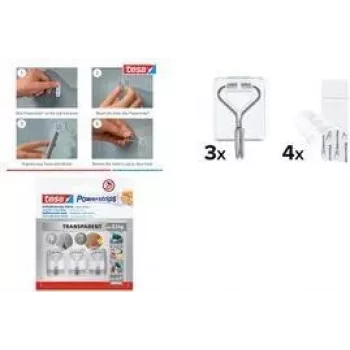 tesa Powerstrips lipnūs kabliukai, iki 0,5 kg, 3 vnt. (58620-00003-00)