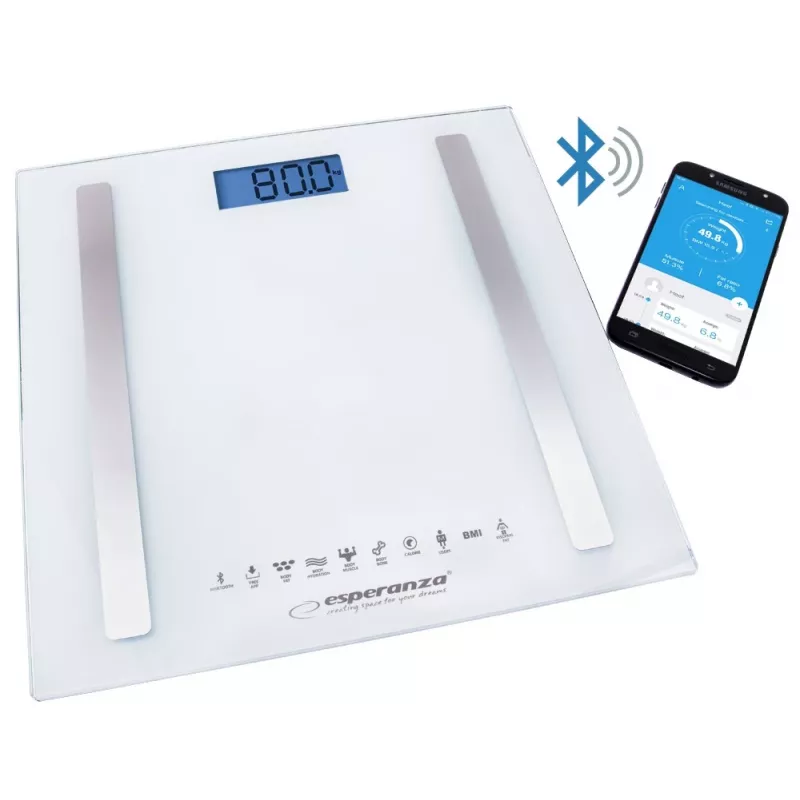 Esperanza EBS016W asmeninės svarstyklės Kvadratinės Baltos Elektroninės