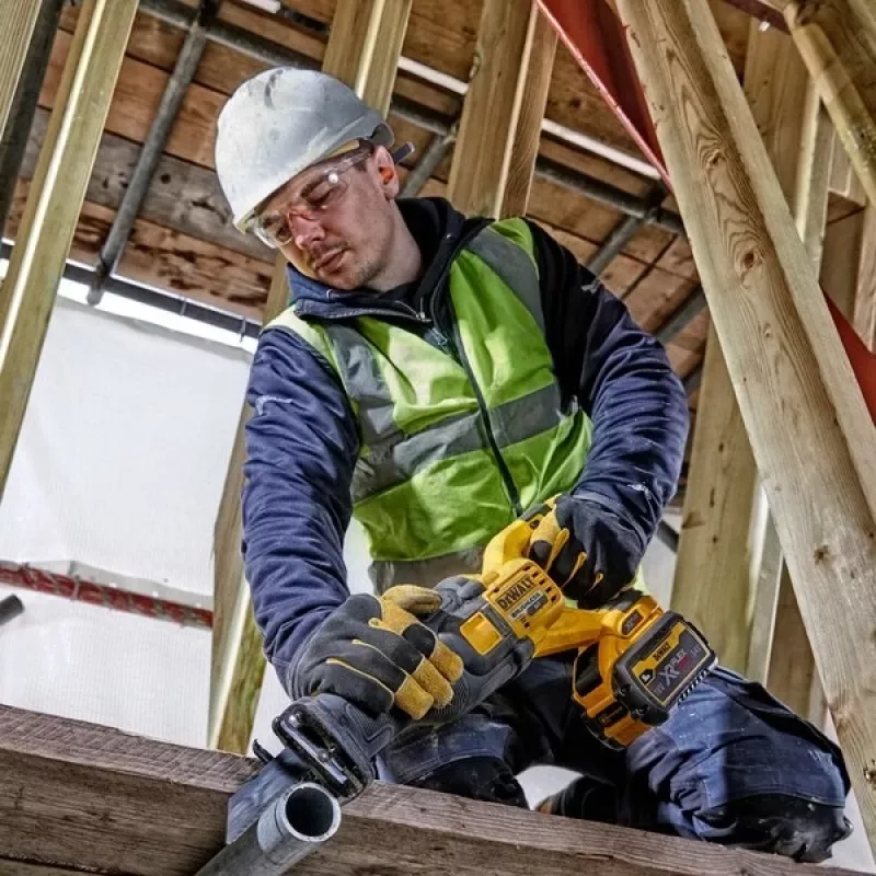 DeWALT DCS389X2-QW abipusis pjūklas 3000 smūgių/min Juodas, Geltonas