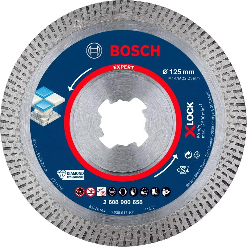 Bosch Expert HardCeramic X-LOCK pjūklo diskas plytelėms 12.5 cm 1 vnt.