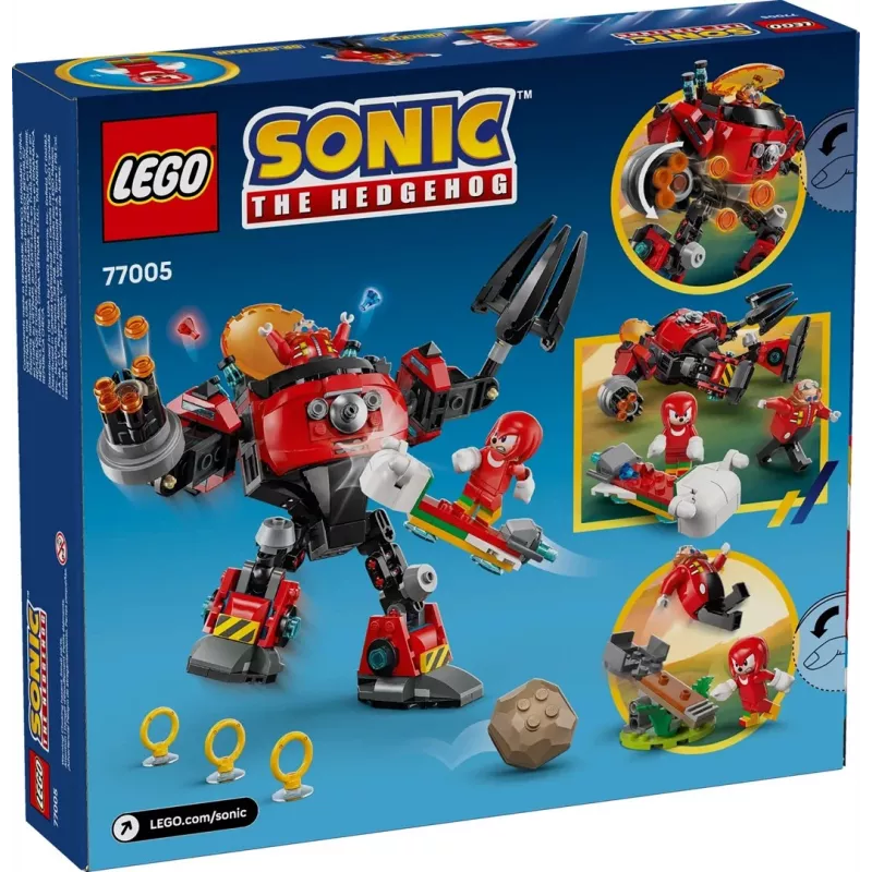 LEGO Statybinis rinkinys Sonic the Hedgehog 77005 Knuckles vs Dr Eggman Egg Crusher Mech, 350 dalių, nuo 8 m.