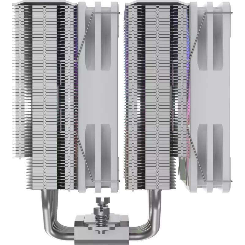 CPU aušintuvas Silentware Titan RGB White, dvibokštis oro aušintuvas, 265W TDP, 2×120mm PWM ARGB ventiliatoriai