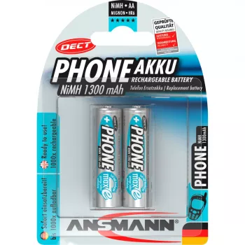 Ansmann Phone DECT NiMH akumuliatorius, (AA), 1300 mAh, 2 vnt. pakuotė (5030802)