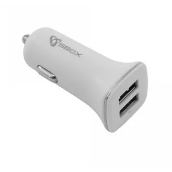 Automobilinis USB įkroviklis SBOX DD-CC-224-W baltas