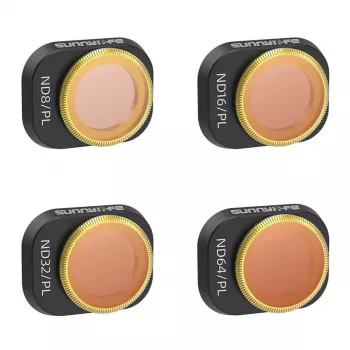 Filtras rinkinys Sunnylife DJI Mini 4 Pro – neutralaus tankio ir poliarizacijos 4 lęšiai (ND8, ND16, ND32, ND64)