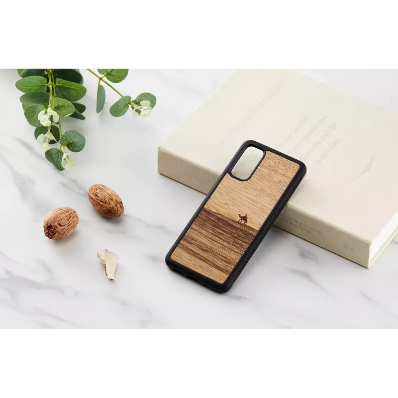 Telefono dėklas iš medžio ir polikarbonato Samsung Galaxy S20 Terra Black – apsauginis dėklas
