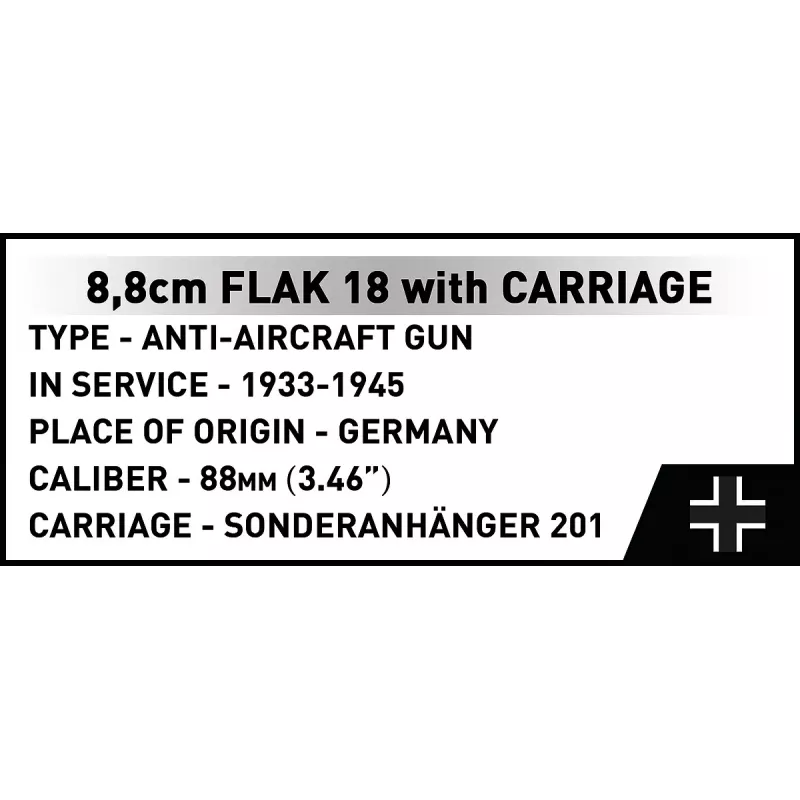 Konstruktorius Cobi 8,8 cm Flak su priekaba — 360 detalių