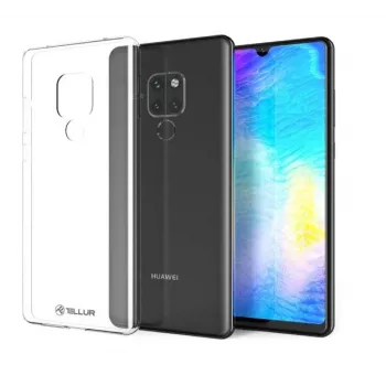 Silicininis telefono dangtelis Tellur, skirtas Huawei Mate 20 – permatomas, plonas apsauginis dėklas