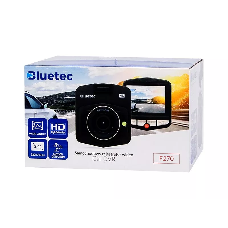 Automobilinis vaizdo registratorius BLOW BlackBox DVR F270, 2,7 colių ekranas, 720p, MicroSD iki 32 GB, Li-Ion baterija, AVI, JPEG