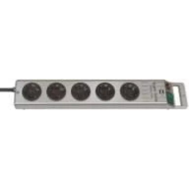 Brennenstuhl 1153340115 Super-Solid Line 5-šakė Power Strip 2,5 m H05VV-F 3G1,5, sidabrinė