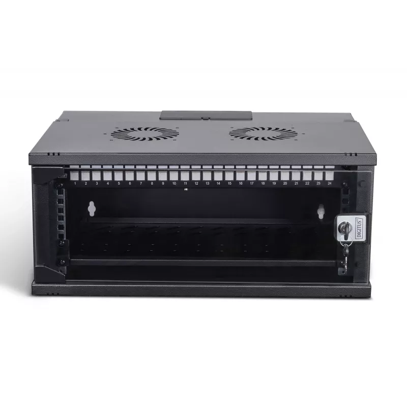 Sieninis tinklo spintos rinkinys DIGITUS SOHO Pro DN-49201-SET – 19 colių 4U, 540x400 mm, IP20, rakinamas