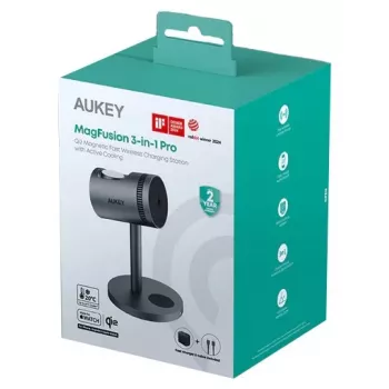 Belaidis 3 viename įkroviklis su aušinimu LC-MC311A 15W Qi2 MagSafe + 30W PD maitinimo adapteris