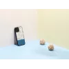 Dėklas iPhone 12 Pro Max man and wood – mėlyna gėlė juodame fone