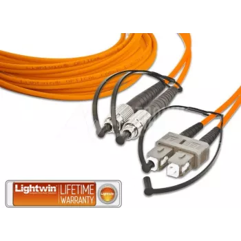 Lightwin LDP-50 FC-SC 10.0 šviesolaidinis kabelis 10 m oranžinis (LDP-50 FC-SC 10.0)