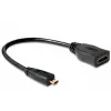 HDMI kabelis DeLOCK 65391 0,23 m, A tipas į D tipą, juodas
