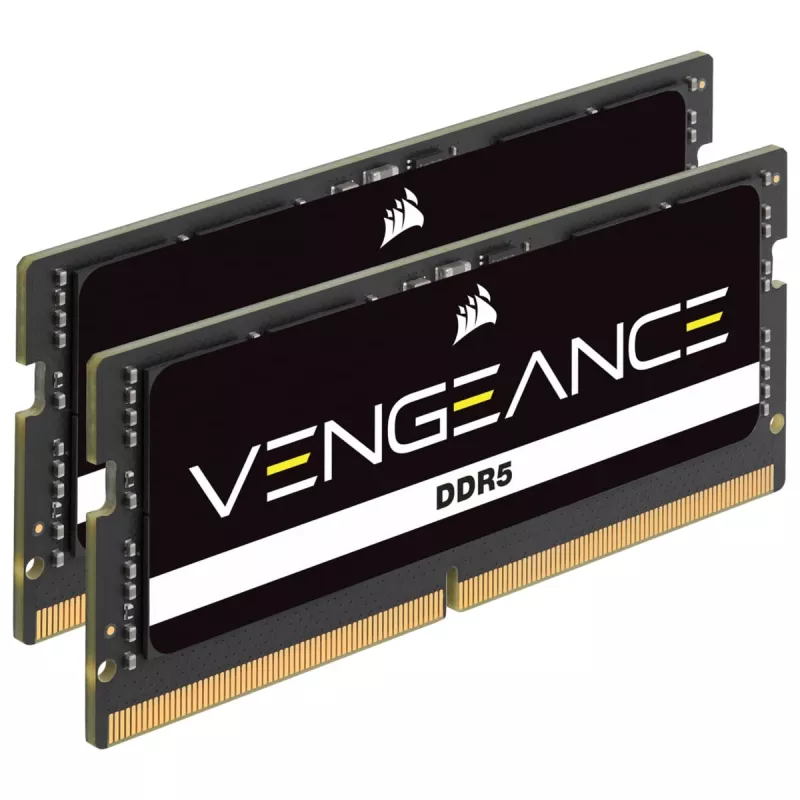 Corsair Vengeance CMSX64GX5M2A4800C40 SO-DIMM 64 GB DDR5-4800 (2x 32 GB) dviejų modulių rinkinys, juoda spalva