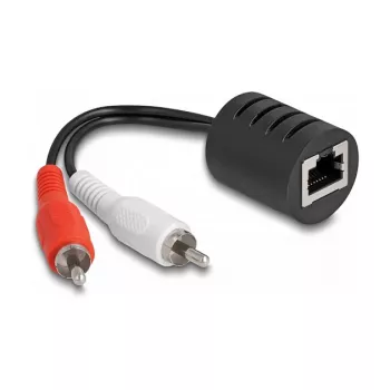DeLOCK 87857 garso kabelis 2 x RCA RJ-45 juoda raudona balta