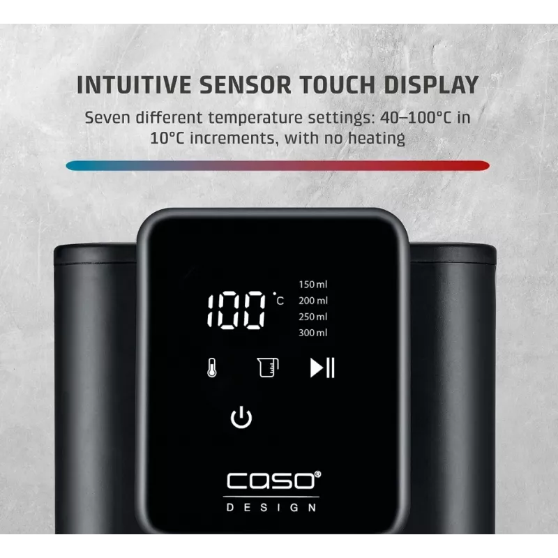 Caso Turbo Hot Water Dispenser HW 616 | Vandens dozatorius | 2600 W | 2,5 L | Plastikas/Nerūdijantis plienas | Juoda/Nerūdijantis plienas