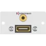 Kombinuotas kištukinis lizdas HDMI + 3,5 mm, Kindermann 7444000589
