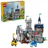 LEGO Creator 3-in-1 Viduramžių riterio pilies statybos rinkinys 31168 — 1371 detalė, 6 minifigūrėlės, nuo 9 metų