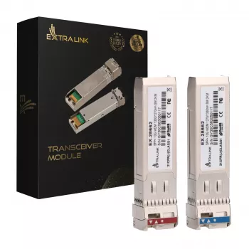 Extralink SFP+ 10G | SFP+ WDM modulis | 10Gbps 1270/1330nm, vienmodis, 2km, pora